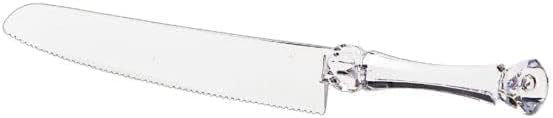 PARTY BARGAINS 4 Pack Clear Disposable Plastic Bread Knives – Heavy Duty