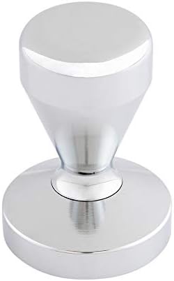 Restaurantware Restpresso 58 Millimeter Espresso Tamper 1 Durable Coffee Tamper - Weighted Base Dishwasher-Safe Silver Stainless Steel Espresso Press Built-In Handle