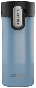Contigo AUTOSEAL West Loop Vacuum-Insulated Stainless Steel Travel Mug with Easy-Clean Lid, 12oz, Glacier Frosted Pearl