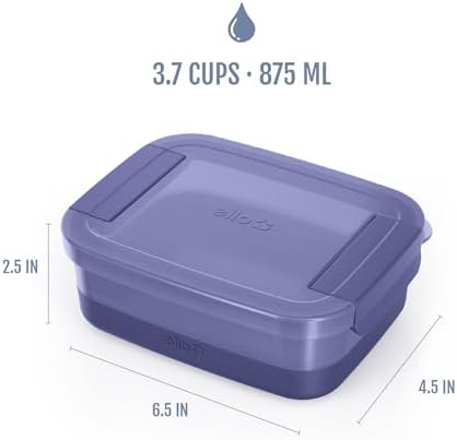 Ello 3.7 Cup Plastic Meal Prep Containers, 10 Pc, 5 Pack, Everest