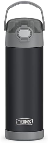 THERMOS FUNTAINER Water Bottle with Spout, 16oz, Matte Charcoal