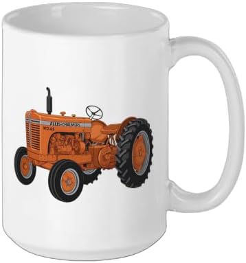 Vintage Allis-Chalmers WD 45 Classic Tractor Ceramic Mug, White, 15oz