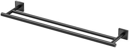 Gatco 5614MX Mode Double Towel Bar, Matte Black/Wall Mounted 24 Inch Double Towel Holder Rack for Bathroom