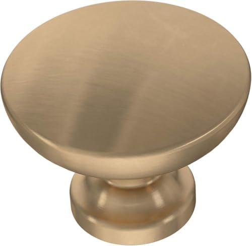 Franklin Brass - Fulton Champagne Bronze Round Cabinet Knobs 1-3/16" Easy Install, Durable Hardware for Drawers, Dresser, Kitchen Cabinet Doors, and Furniture (10-Pack)