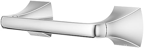 Pfister Bruxie Toilet Paper Holder, Bathroom Tissue Roll Holder, Wall-Mounted, Screw-in, Polished Chrome Finish, BPHBIE0C