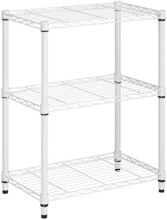 Honey-Can-Do 3-Tier White Wire Shelf, NSF, 250 lb/Shelf, 14x24x30 in
