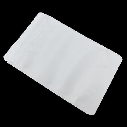 PABCK Stand-Up Resealable Heat Seal Bags 3.55mil Thick Frosted White Foil Sealed Bags 50 Pieces 3.35x5.1 inch for Zip Packaging Lock Food Storage Pouch