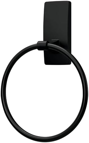 Command Towel Ring, Matte Black, 1 Holder, 2 Strips