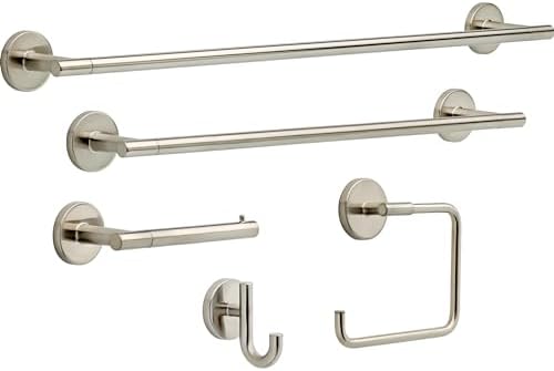 Delta Trinsic (1-Pack) 12" Towel Rack for Bathroom Brilliance Stainless Steel Towel Bar for Bathroom Wall Hand Towel Holder Rod Wall Mounted Kitchen Towel Holder 75912-SS