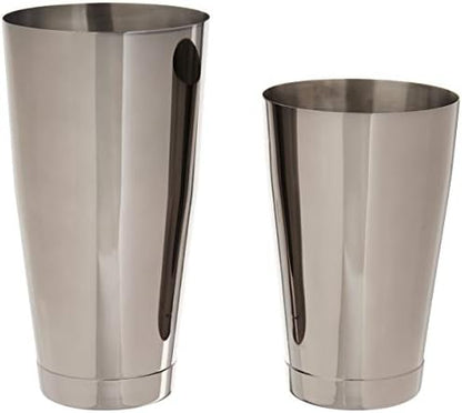 Barfly Cocktail Tin, Set (18 oz and 28 oz), Gun Metal Black,M37009BK