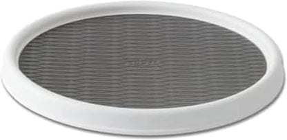 Copco Basics Non-Skid Pantry Cabinet Lazy Susan Turntable,12-Inch,White/Gray,(Pack of 6)