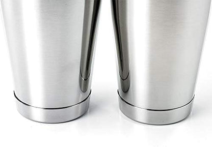 Barfly Cocktail Tin, Set (18 oz and 28 oz), Stainless Steel, Double Heavy Gauge