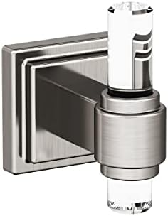 Amerock Glacio Single Prong Clear/Brushed Nickel Wall-Mounted Hook
