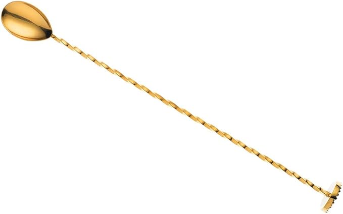 Barfly Muddle Bar Spoon, Muddler 11 13/16" (30 cm), Gold