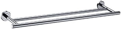 Gatco 4244 Latitude II 24" Double Towel Bar, Chrome / Wall Mounted Double Towel Holder for Bathroom