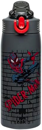Zak Designs Marvel Spider-Man Sage 19oz Leak-Proof Straw Kids Water Bottle