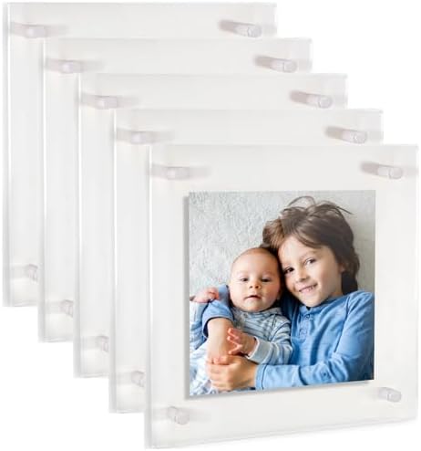 ArtToFrames 24x24 Inch Double Panel Floating Acrylic Picture Frame comes