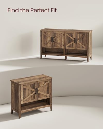 VASAGLE Shoe Storage Cabinet, 3‑Tier with Height‑Adjustable Shelves