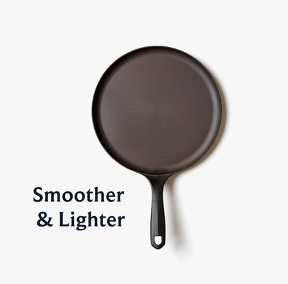 Field Company 10-Inch Round Cast Iron Griddle ??No.9, Flat Top, Lightweight & Smooth, Preseasoned with Organic Oil ??Made in USA, Non-Toxic, Vintage Design ??Cooks French Toast, Hash Browns & Sliders