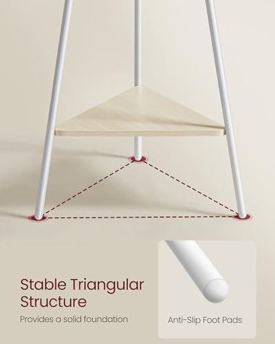 VASAGLE Coat Rack Freestanding, Hall Tree with 2 Shelves