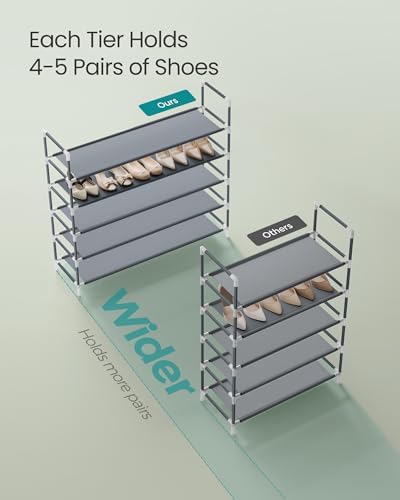 SONGMICS 5-Tier Shoe Rack, Shoe Storage for Hallway Closet