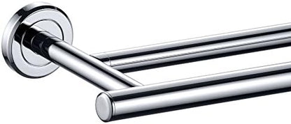 Gatco 4244 Latitude II 24" Double Towel Bar, Chrome / Wall Mounted Double Towel Holder for Bathroom