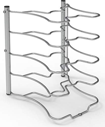 Simple Houseware Cabinet Pantry Pot and Pan Organizer Holder Rack, Chrome