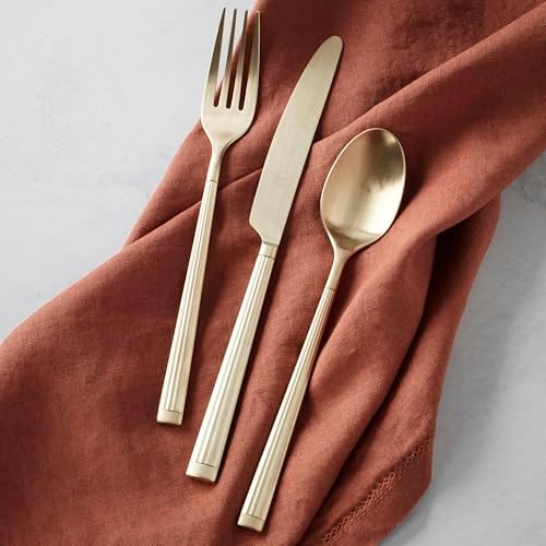 Oneida Robyn Champagne Mist Satin 20-Piece Silverware Set for 4, Flatware
