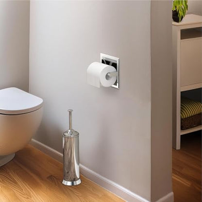Gatco 750 Recessed Pivoting Toilet Paper Holder, Wall Mounted, Heavy Duty Metal Tissue Holder for Bathroom – Available in Chrome