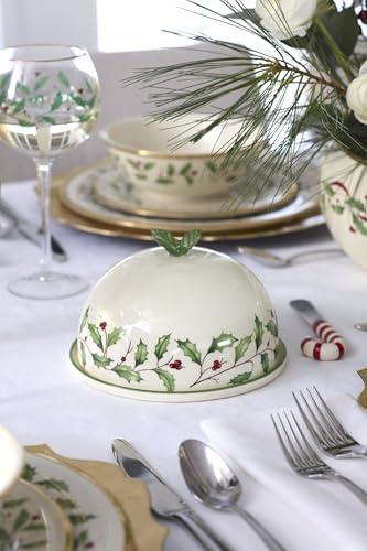 Lenox Holiday Small Porcelain Christmas Covered Serving Dish