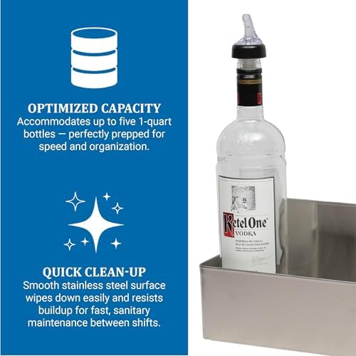 San Jamar Speed Rack Bottle Holder 5 Qt/LTR Bottles Stainless Steel B5522GR - 1 Each