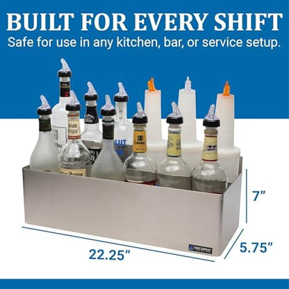 San Jamar Speed Rack Bottle Holder 5 Qt/LTR Bottles Stainless Steel B5522GR - 1 Each