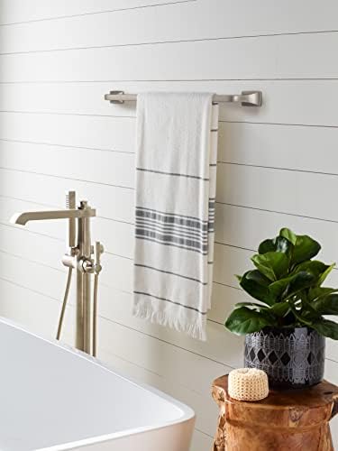 Amerock BH36014G10 | Brushed Nickel Towel Bar | 24 inch (610 mm) Center-to-Center Towel Rack | Highland Ridge | Bathroom Towel Holder | Bathroom Hardware | Bath Accessories