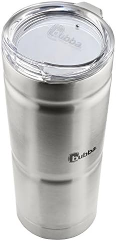 Bubba Envy Stainless Steel Tumbler with Straw, Stainless Steel with Clear Lid, 24oz