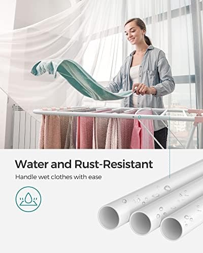 SONGMICS Clothes Drying Rack, Foldable Space-Saving Laundry Drying Rack