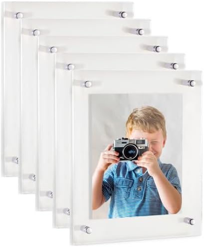 ArtToFrames 14x17 Inch Double Panel Floating Acrylic Picture Frame comes