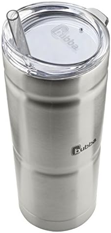 Bubba Envy Stainless Steel Tumbler with Straw, Stainless Steel with Clear Lid, 24oz