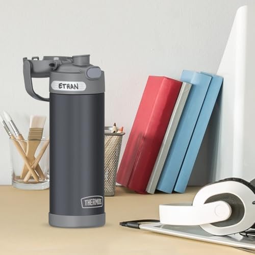 THERMOS FUNTAINER Water Bottle with Spout, 16oz, Matte Charcoal