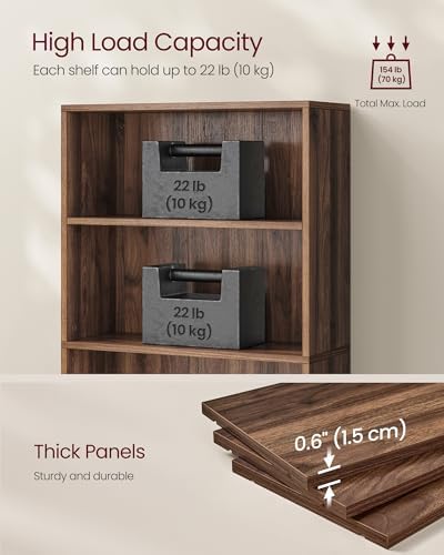 VASAGLE 6-Tier Bookshelf, Storage Organizer, 23.6 x 9.4 x 63.2 Inches
