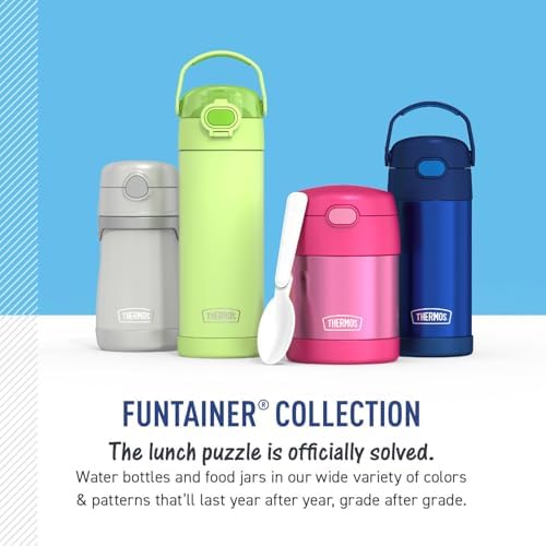 Thermos Baby 10 oz. Stainless Steel Bottle with pop-up straw, Cars