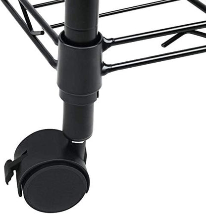 Simple Deluxe Heavy Duty 5-Shelf Storage Shelving Unit, 1250lbs Loading Capacity, 29.92" D x 13.98" W x 61.09" H, Black