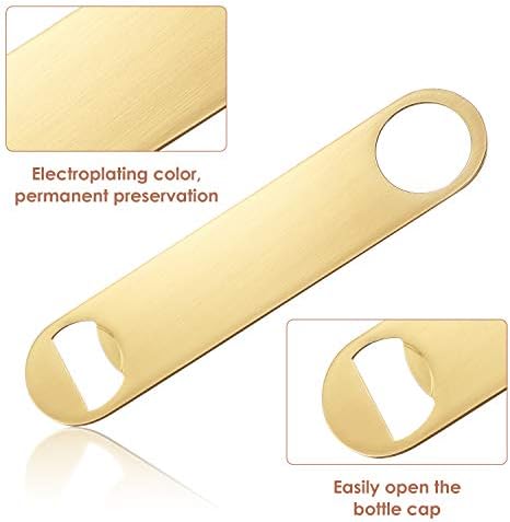 4 Pcs Heavy Duty Stainless Steel Flat Bottle Opener Bartender 7 Inch Solid Beer