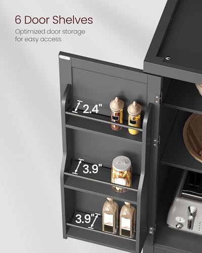 VASAGLE Pantry Cabinet, Freestanding Tall Cupboard with a Drawer