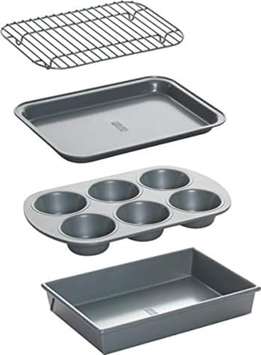 Chicago Metallic 4-Piece Toaster Oven Bakeware Set