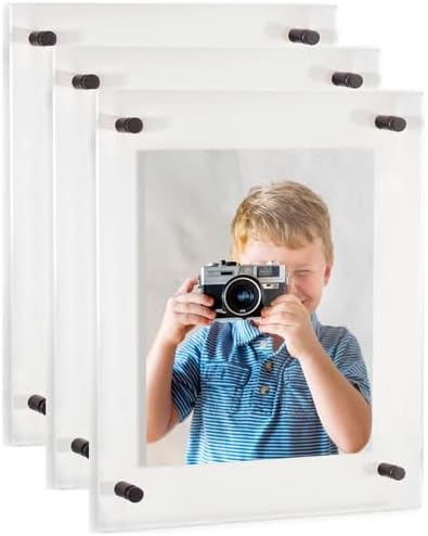ArtToFrames 18x24 Inch Double Panel Floating Acrylic Picture Frame comes