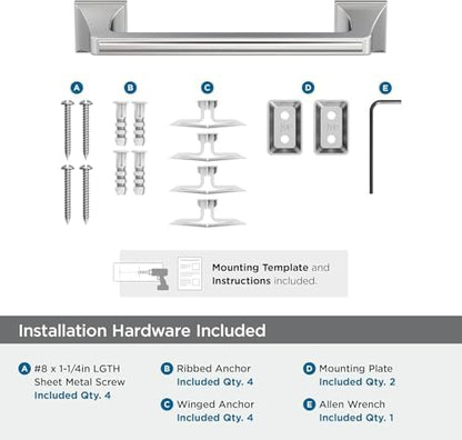 Amerock Mulholland 9" Chrome Towel Bar