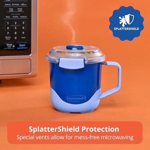 Rubbermaid Pack & Go Microwavable Set with 660 mL Soup Mug and 900 mL Container, Leakproof Meal Prep Containers