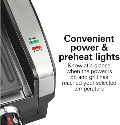 Hamilton Beach Electric Indoor Searing Grill With Lid & Viewing Window