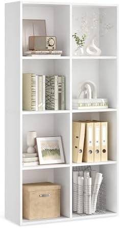 VASAGLE Bookshelf, 8 Cubes Storage Organizer, 25.8 x 9.5 x 51 Inches