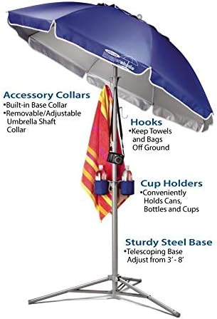 Wondershade Ultimate Portable Sun Shade Umbrella, Lightweight Adjustable Instant Sun Protection - Orange